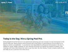 Tablet Screenshot of poolservicespringtx.com